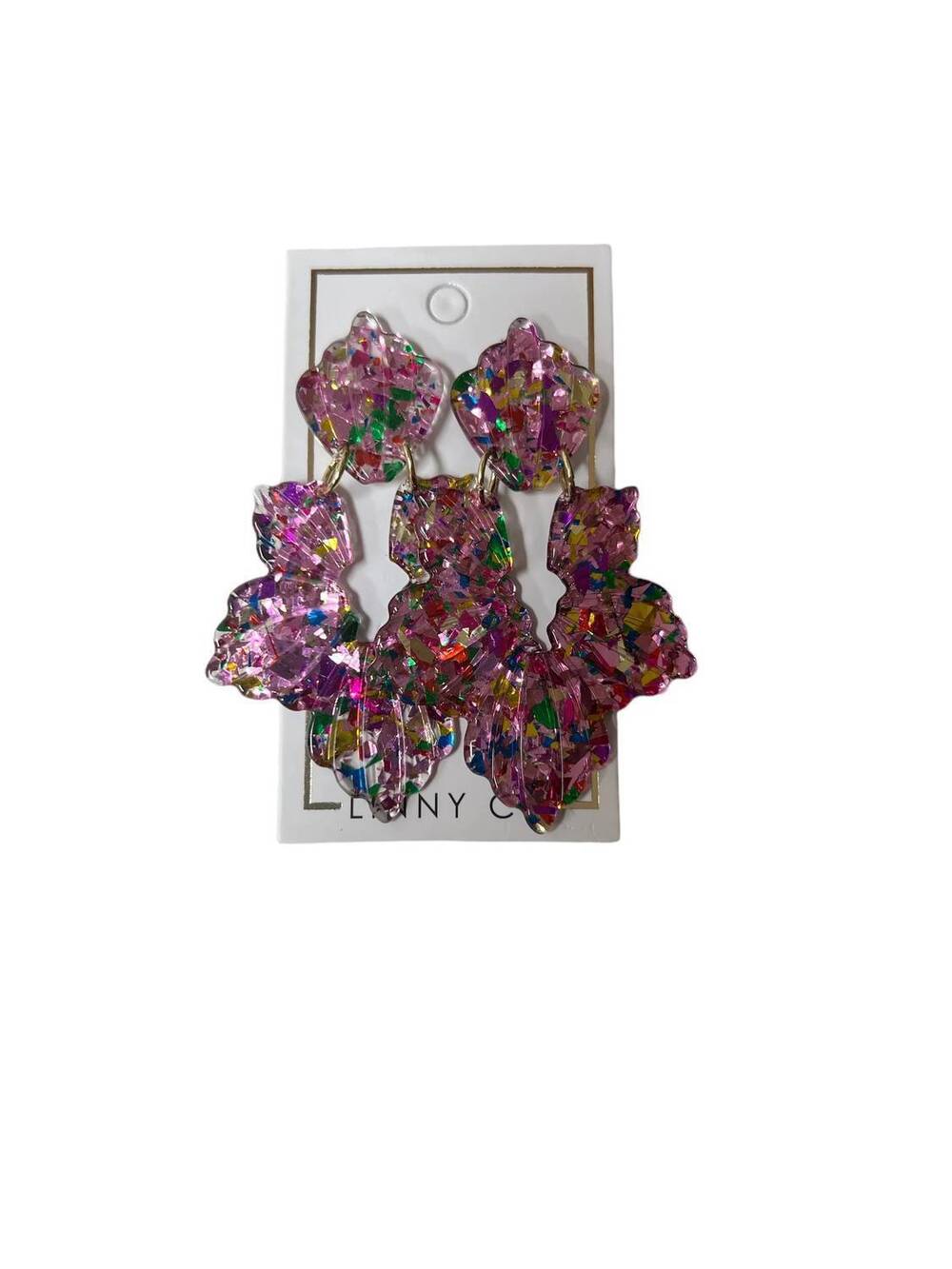 NEW LINNY CO women's michelle earring in pink taffy